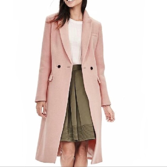 Banana Republic Jackets & Blazers - NWOT BR Blush Pink Double Breasted Wool Coat